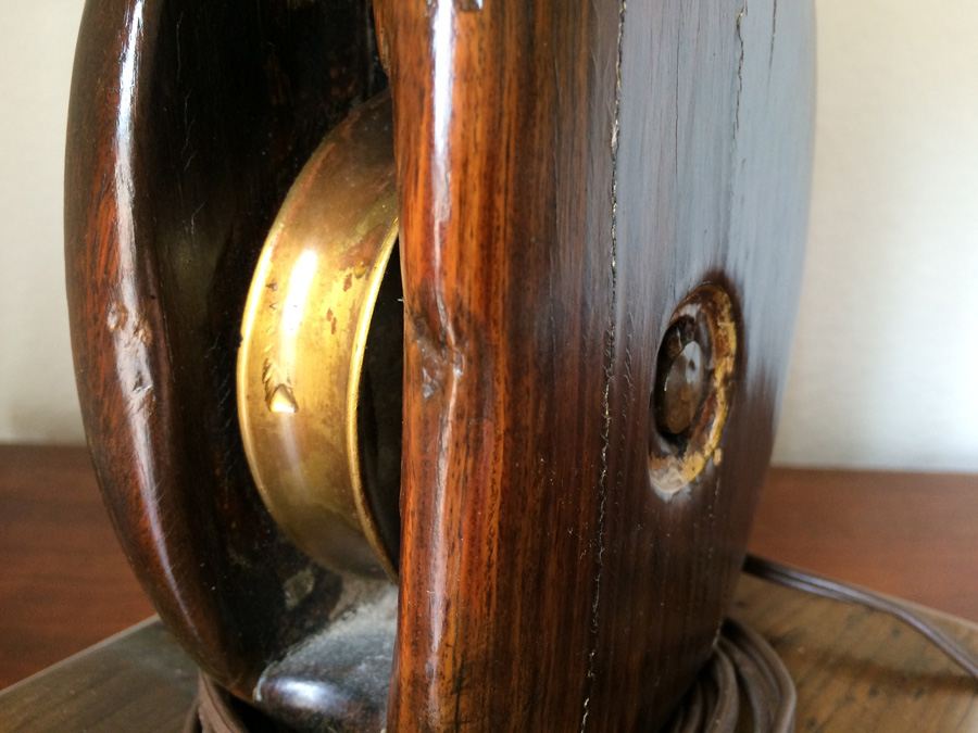 Vintage Ship Pulley Lamp 1913 - Redondo Beach Yacht Club [Photo 3]