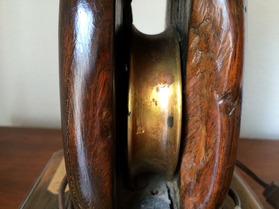 Vintage Ship Pulley Lamp 1913 - Redondo Beach Yacht Club [Photo 14]