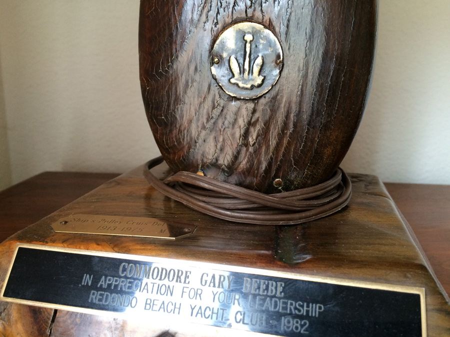 Vintage Ship Pulley Lamp 1913 - Redondo Beach Yacht Club [Photo 16]