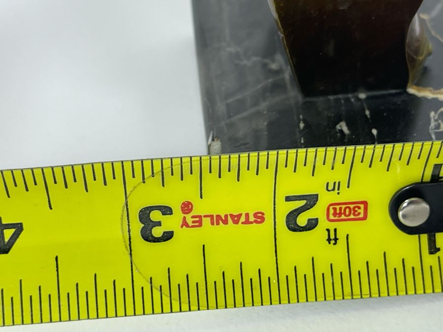 Heavy Solid Bronze Alloy Art Deco African Bust Head Sculpture On Marble Base In Manner Of Karl Hagenauer 3.25W X 2.5D X 5H [Photo 21]