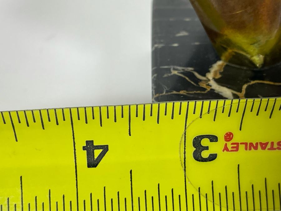 Heavy Solid Bronze Alloy Art Deco African Bust Head Sculpture On Marble Base In Manner Of Karl Hagenauer 3.25W X 2.5D X 5H [Photo 20]