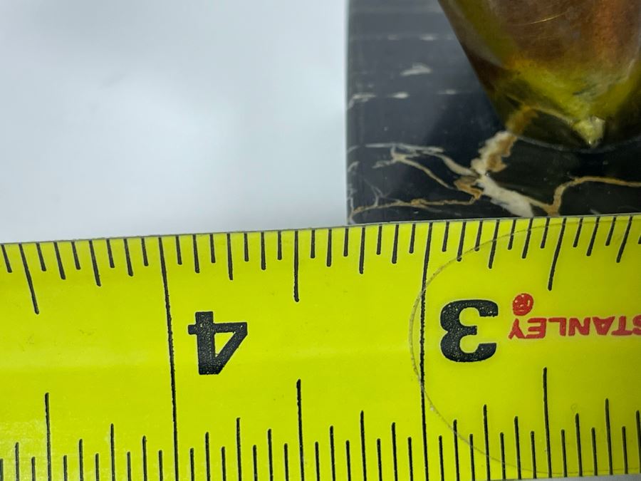 Heavy Solid Bronze Alloy Art Deco African Bust Head Sculpture On Marble Base In Manner Of Karl Hagenauer 3.25W X 2.5D X 5H [Photo 19]