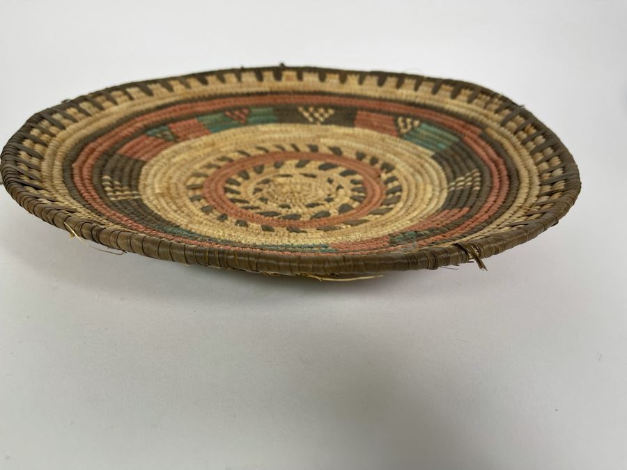 Vintage African Woven Plate Bowl 13R X 1.5H [Photo 4]