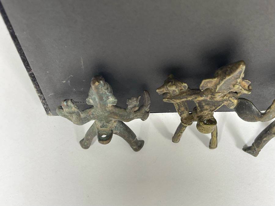 Collection Of Six Old Handmade Bronze Alloy Figurines Sculptures Apx 3-4H [Photo 15]