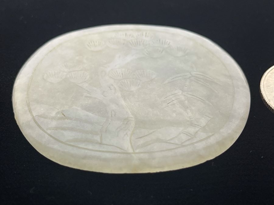 Vintage Chinese White Jade Relief Carving [Photo 8]
