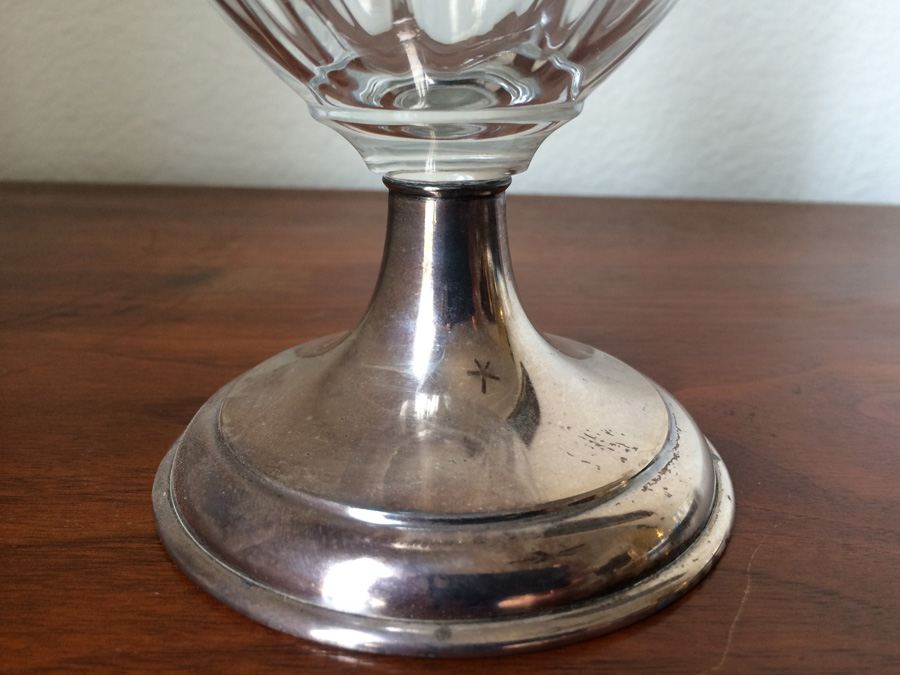 Hawkes Etched Glass Jar/Urn Sterling Finial and Foot [Photo 4]