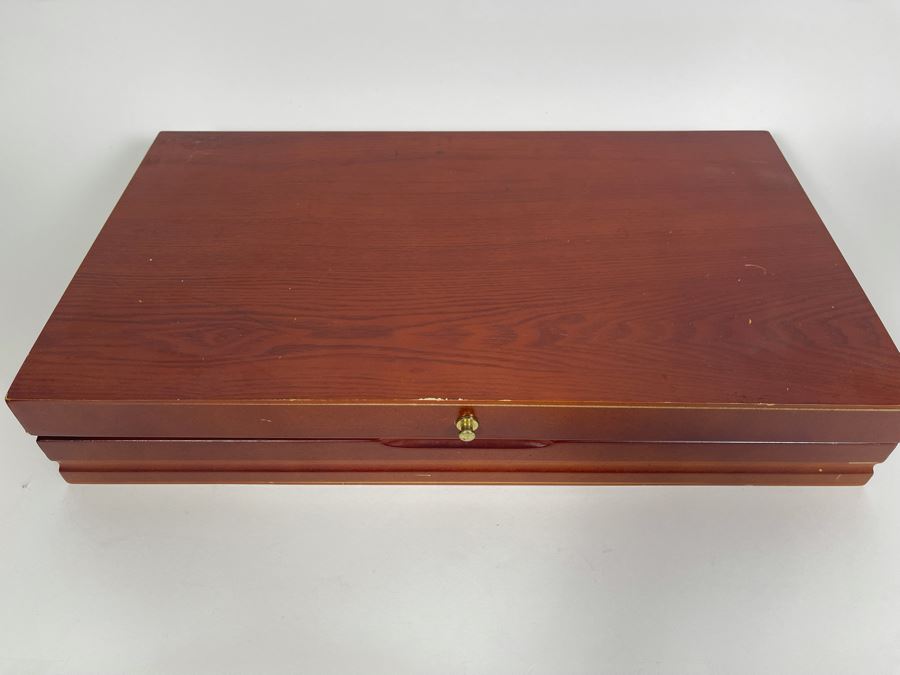 Large Service For Apx 16 Silverplate Flatware By F.B. Rogers With Silverware Chest 19W X 11D X 3.25H [Photo 8]