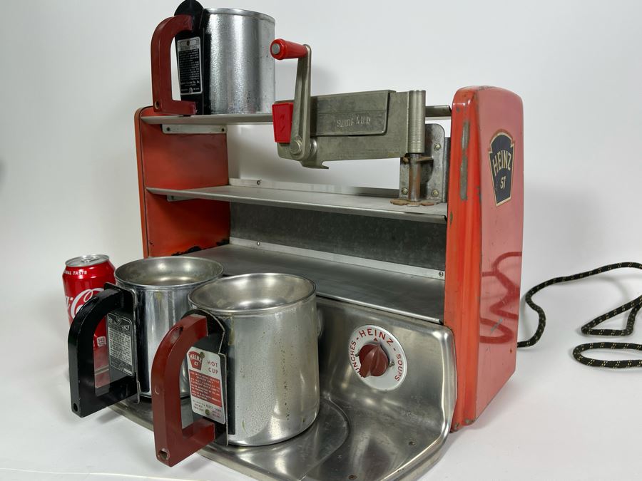 Vintage Mid-Century Heinz Model 563 Soup Warmer / Dinner Counter Display Diner Cafe Service Station With Built-In Can Opener 19W X 12D X 13H [Photo 18]