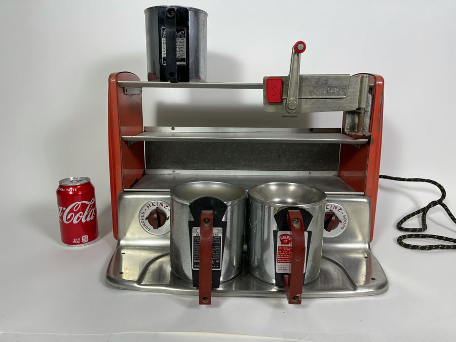 Vintage Mid-Century Heinz Model 563 Soup Warmer / Dinner Counter Display Diner Cafe Service Station With Built-In Can Opener 19W X 12D X 13H [Photo 3]