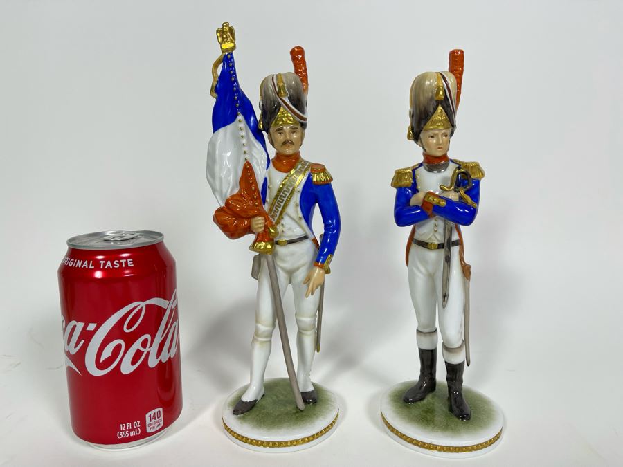 Pair Of Kaiser Germany Hand-Painted French Soldiers 9H [Photo 4]