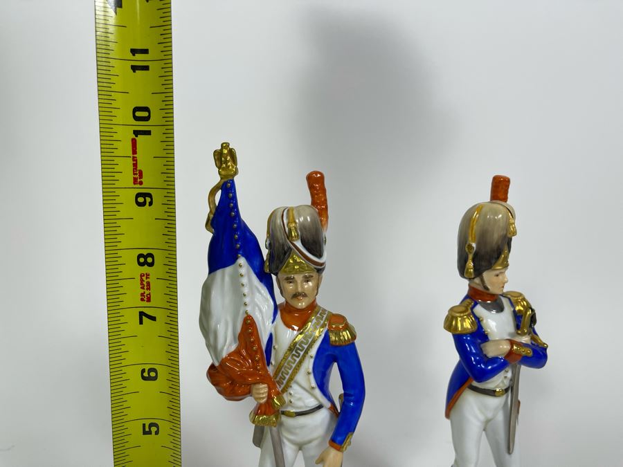 Pair Of Kaiser Germany Hand-Painted French Soldiers 9H [Photo 8]