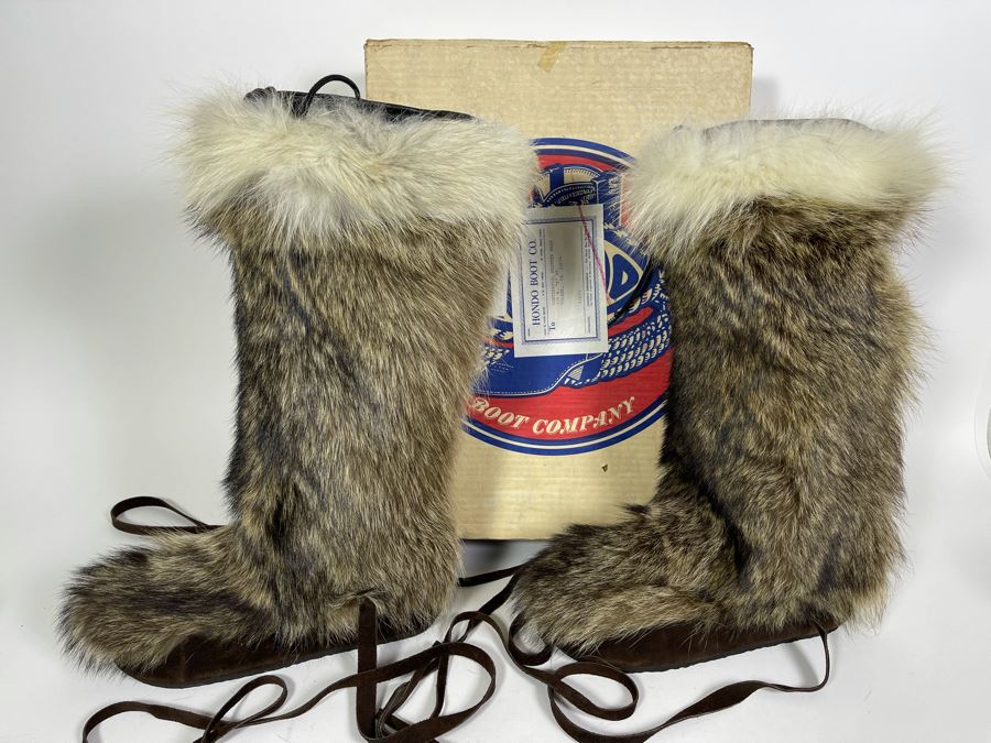 Pair Of New Fur Hondo Boots Size 7.5 [Photo 3]