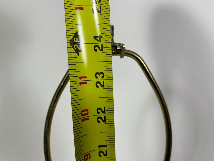 Impressive Pair Of French Table Lamps (Working) With Handpainted Porcelain And Gilt Bronze (Note Both Lamps Have Slight Cracks In Metal) 7W X 24H [Photo 23]