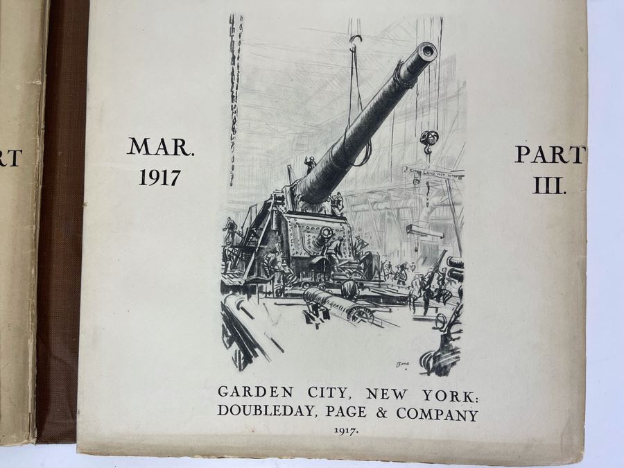 Antique 1917 Book The Western Front Drawings By Muirhead Bone Volume One Parts I-V [Photo 9]