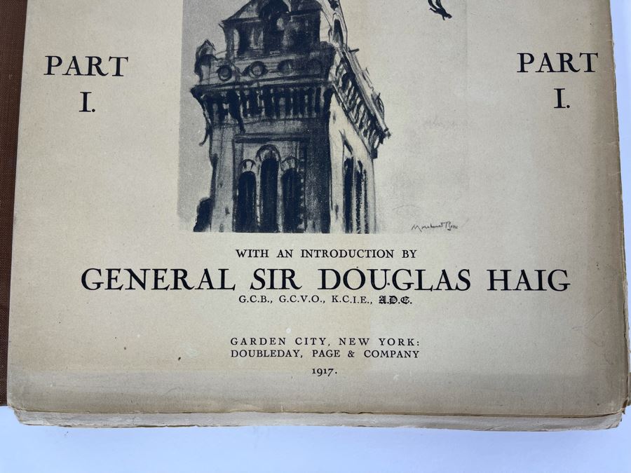 Antique 1917 Book The Western Front Drawings By Muirhead Bone Volume One Parts I-V [Photo 3]