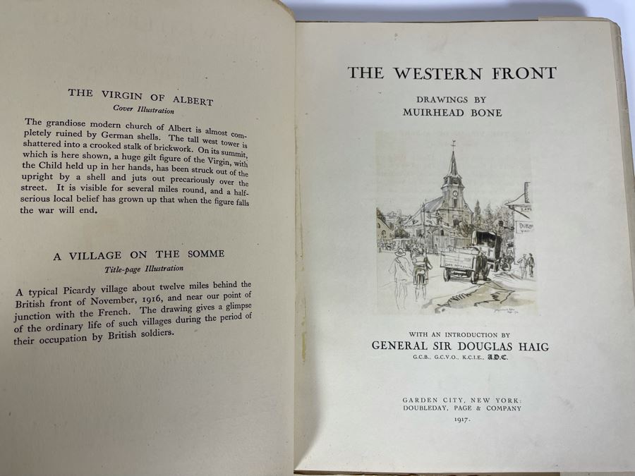 Antique 1917 Book The Western Front Drawings By Muirhead Bone Volume One Parts I-V [Photo 4]