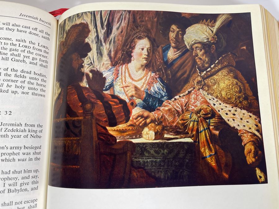 Large Format 'Rembrandt Edition' King James Version Bible Featuring Illustrations By Rembrandt - See Photos For Sampling 9W X 11.5H X 3D [Photo 18]