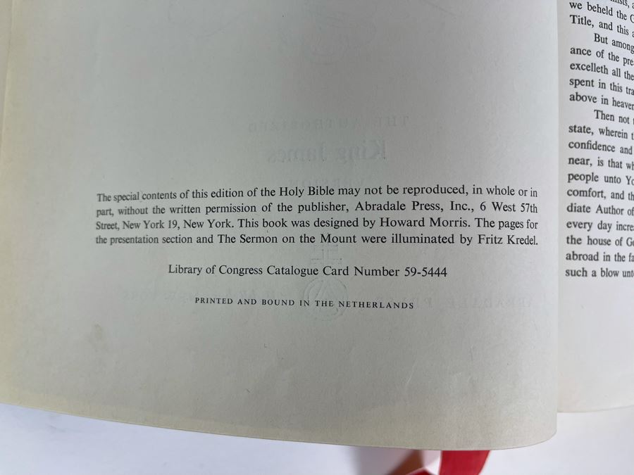 Large Format 'Rembrandt Edition' King James Version Bible Featuring Illustrations By Rembrandt - See Photos For Sampling 9W X 11.5H X 3D [Photo 13]