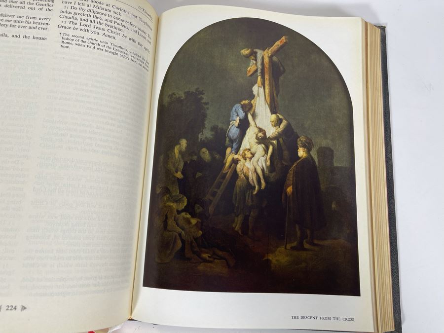 Large Format 'Rembrandt Edition' King James Version Bible Featuring Illustrations By Rembrandt - See Photos For Sampling 9W X 11.5H X 3D [Photo 20]