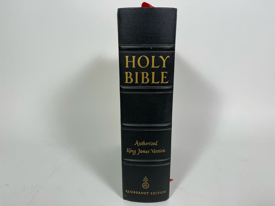 Large Format 'Rembrandt Edition' King James Version Bible Featuring Illustrations By Rembrandt - See Photos For Sampling 9W X 11.5H X 3D [Photo 9]