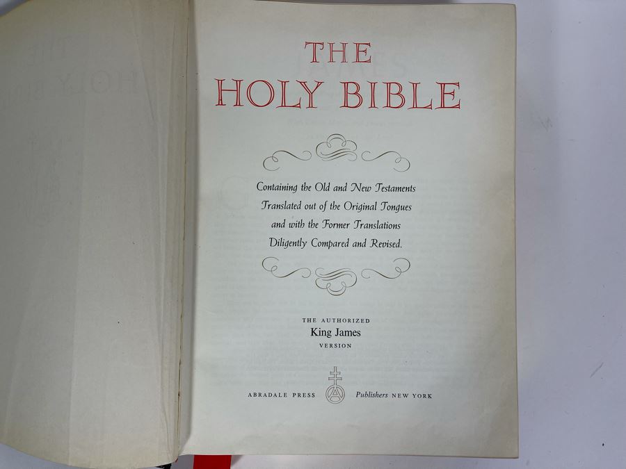 Large Format 'Rembrandt Edition' King James Version Bible Featuring Illustrations By Rembrandt - See Photos For Sampling 9W X 11.5H X 3D [Photo 12]