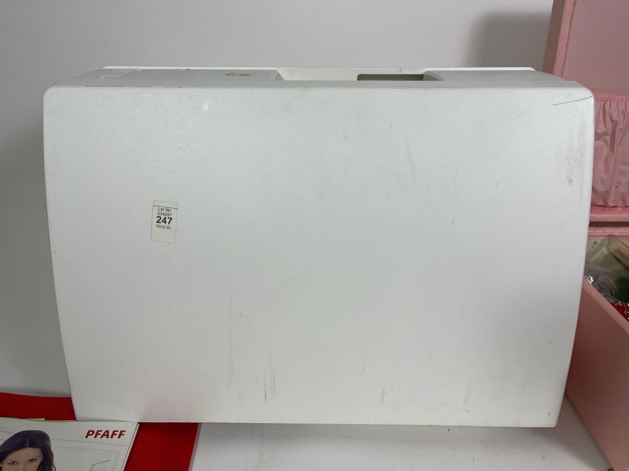 PFAFF Hobby 1142 Sewing Machine (Missing Electrical Cord) With Box Of Sewing Supplies [Photo 11]