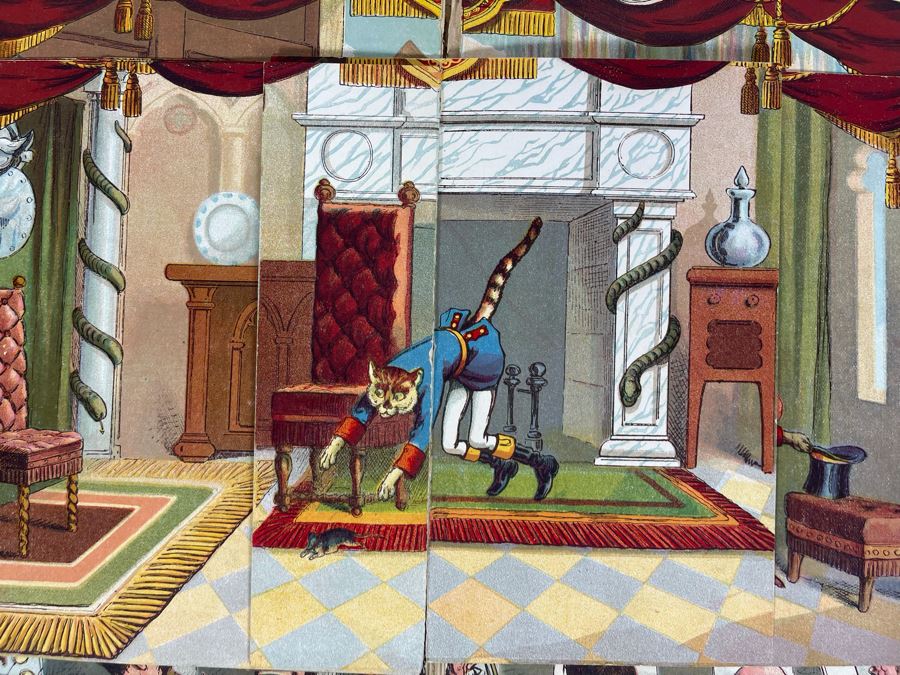 Antique Puss In Boots Pantomime Toy Books (Loose Pages / Binding) [Photo 12]