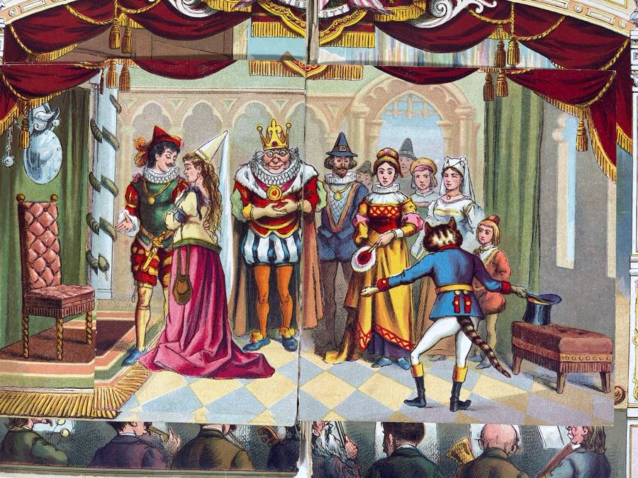 Antique Puss In Boots Pantomime Toy Books (Loose Pages / Binding) [Photo 13]