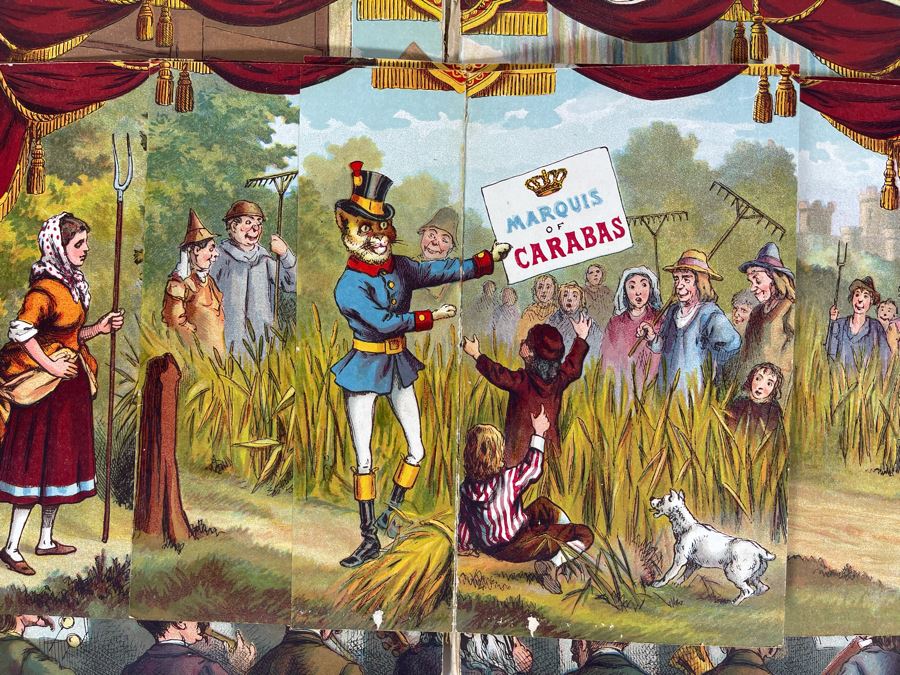 Antique Puss In Boots Pantomime Toy Books (Loose Pages / Binding) [Photo 9]