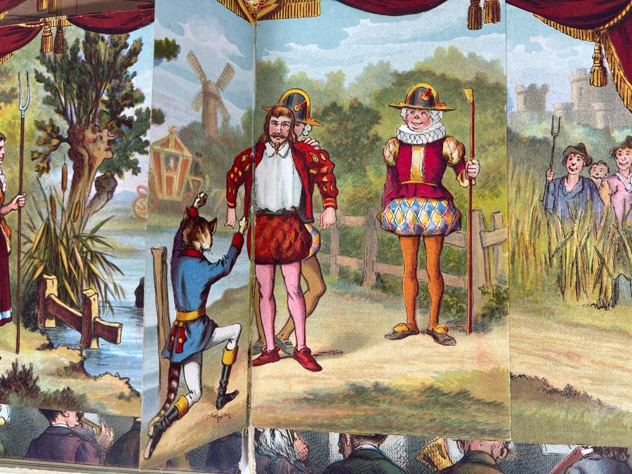 Antique Puss In Boots Pantomime Toy Books (Loose Pages / Binding) [Photo 8]