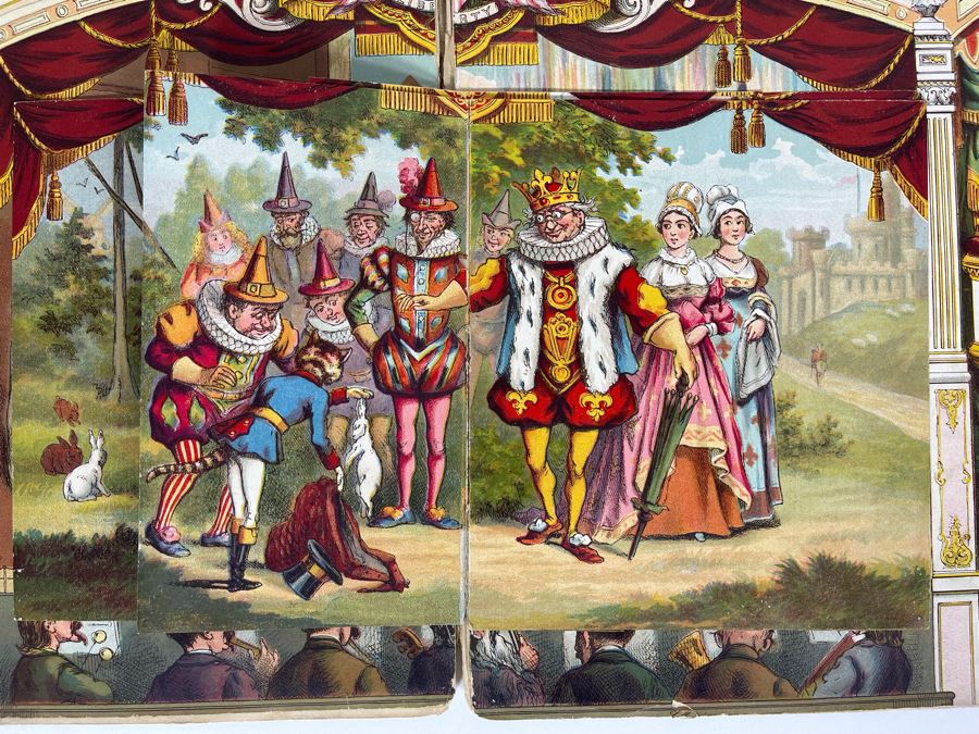Antique Puss In Boots Pantomime Toy Books (Loose Pages / Binding) [Photo 6]