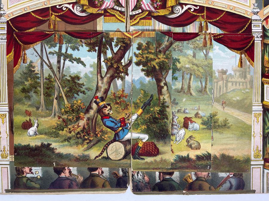 Antique Puss In Boots Pantomime Toy Books (Loose Pages / Binding) [Photo 4]