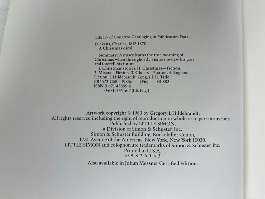 Charles Dickens A Christmas Carol Book Signed By The Cast And Crew Of 'A Christmas Carol' 1986 Theatre Memphis Production [Photo 5]