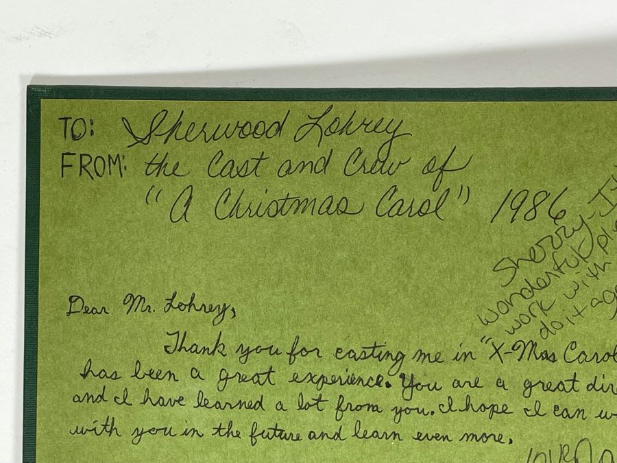 Charles Dickens A Christmas Carol Book Signed By The Cast And Crew Of 'A Christmas Carol' 1986 Theatre Memphis Production [Photo 4]