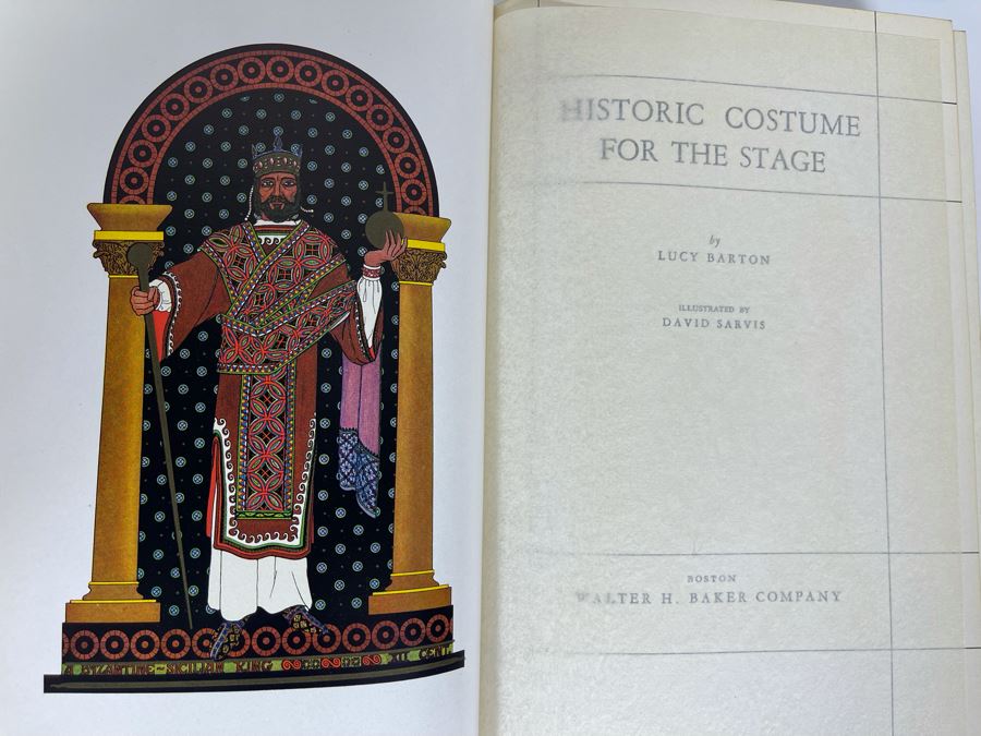 Vintage 1935 Book Historic Costume For The Stage By Lucy Barton