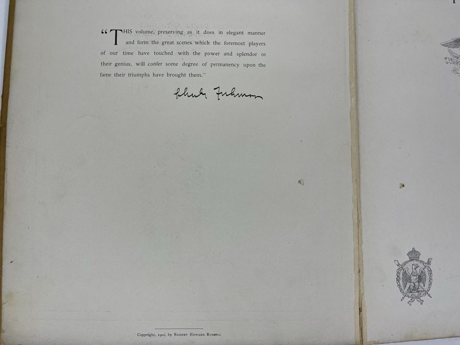 1901 Book The Illustrated American Stage By Robert Howard Russell 9 X 12 - See Photos [Photo 10]