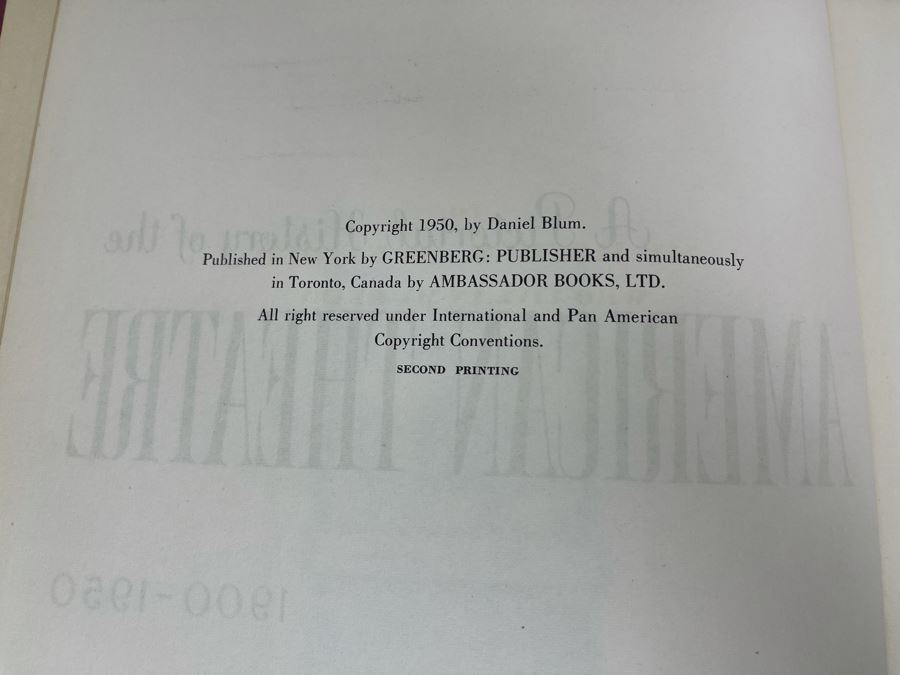 Book A Pictorial History Of American Theatre 1900-1950 By Daniel Blum [Photo 5]