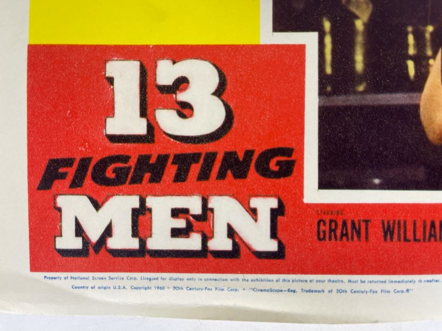 Vintage 1960 Lobby Card For The Movie '13 Fighting Men' Featuring Carole Mathews 14 X 11 [Photo 4]