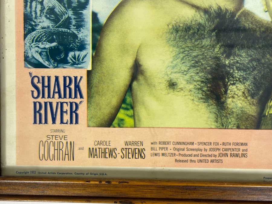 Framed Vintage 1953 Lobby Card For The Movie 'Shark River' Featuring Carole Mathews 14 X 11 [Photo 5]