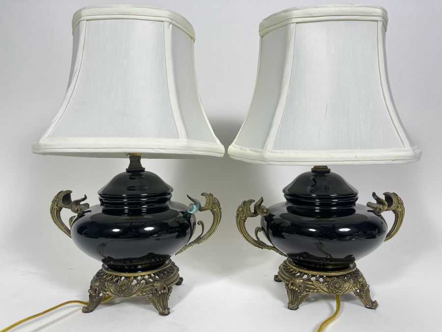 Pair Of Small Lamps 13H