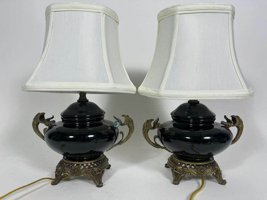 Pair Of Small Lamps 13H [Photo 2]