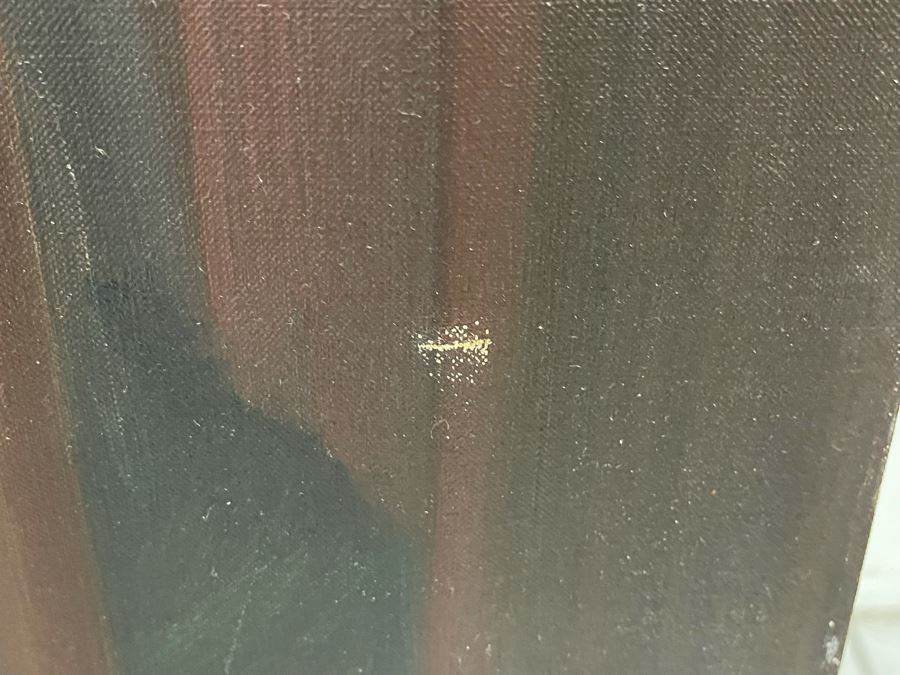 Vintage 1933 Original Jaccob Binder Portrait On Canvas 33 X 41 [Photo 9]