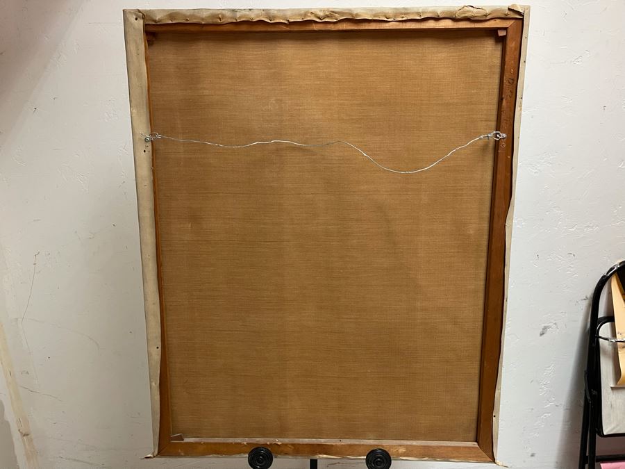 Vintage 1933 Original Jaccob Binder Portrait On Canvas 33 X 41 [Photo 11]