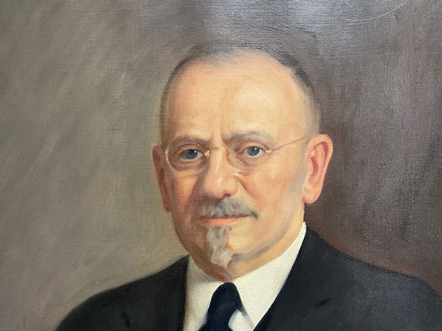 Vintage 1933 Original Jaccob Binder Portrait On Canvas 33 X 41 [Photo 4]