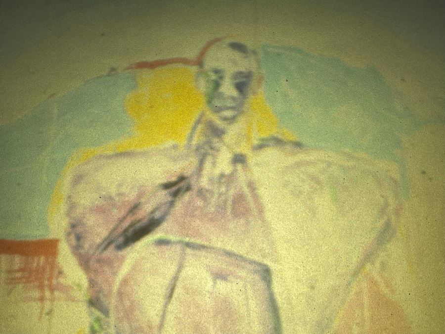 Original Set Of Seven Slides Showing Native American Artist Fritz Scholder's Progression Of Painting Photographed By Jean Klafs [Photo 9]