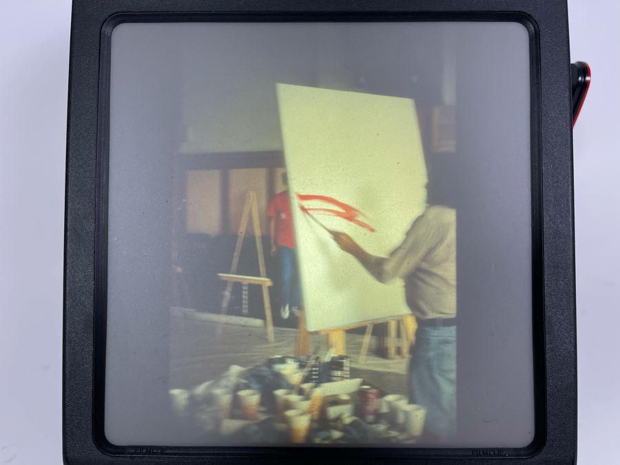 Original Set Of Seven Slides Showing Native American Artist Fritz Scholder's Progression Of Painting Photographed By Jean Klafs [Photo 2]