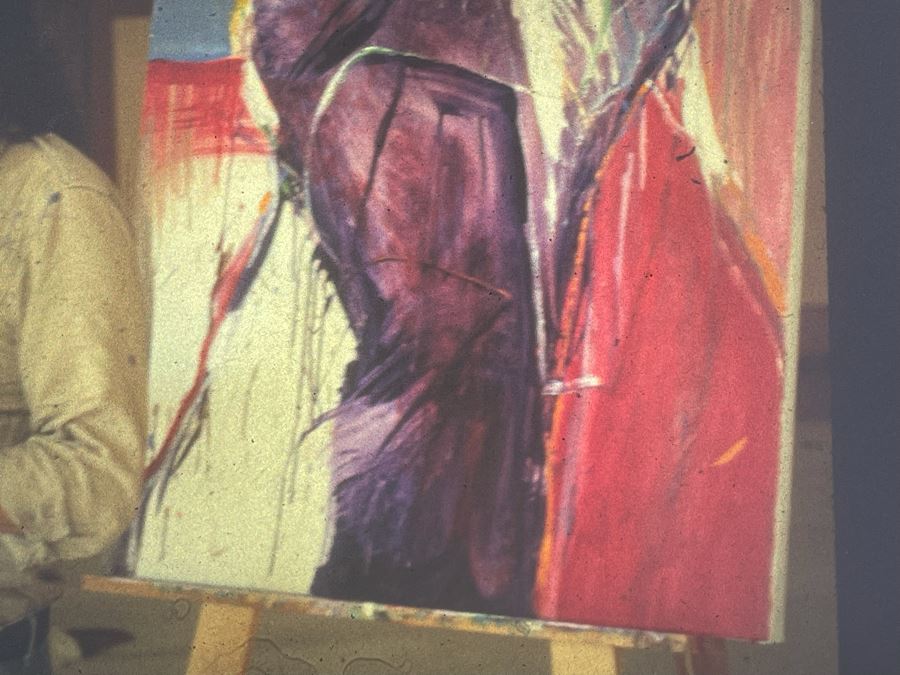 Original Set Of Seven Slides Showing Native American Artist Fritz Scholder's Progression Of Painting Photographed By Jean Klafs [Photo 18]