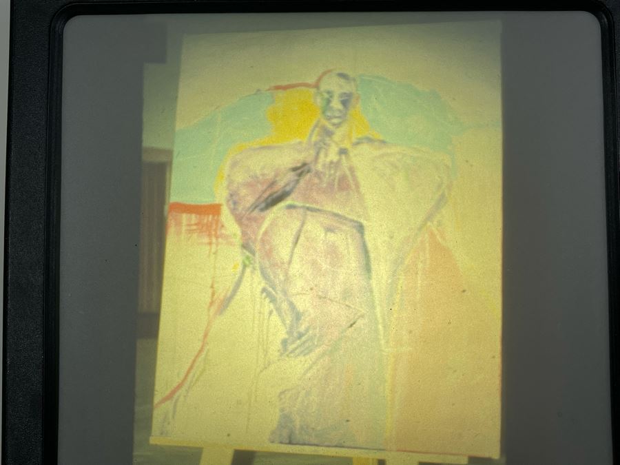 Original Set Of Seven Slides Showing Native American Artist Fritz Scholder's Progression Of Painting Photographed By Jean Klafs [Photo 8]