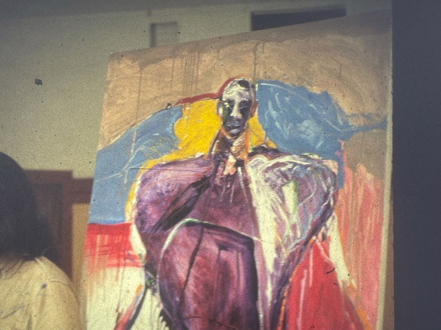 Original Set Of Seven Slides Showing Native American Artist Fritz Scholder's Progression Of Painting Photographed By Jean Klafs [Photo 17]