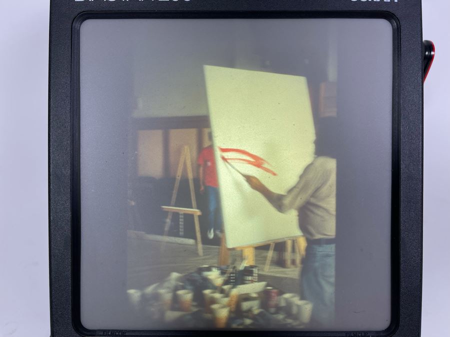 Original Set Of Seven Slides Showing Native American Artist Fritz Scholder's Progression Of Painting Photographed By Jean Klafs [Photo 3]